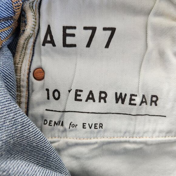 American Eagle AE77 The Wide Crop Jeans Blue Size 24 NWT - Picture 10 of 16